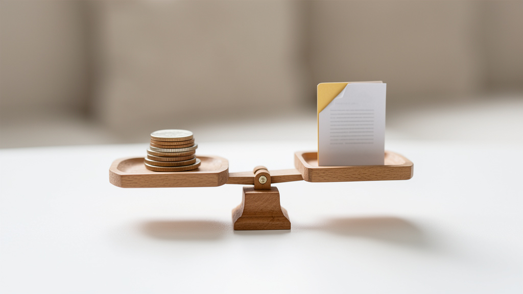 Tableau de comparaison manuscrit des statuts juridiques, micro-entreprise, EURL et SASU, posé sur un bureau en bois à côté d'un stylo à encre